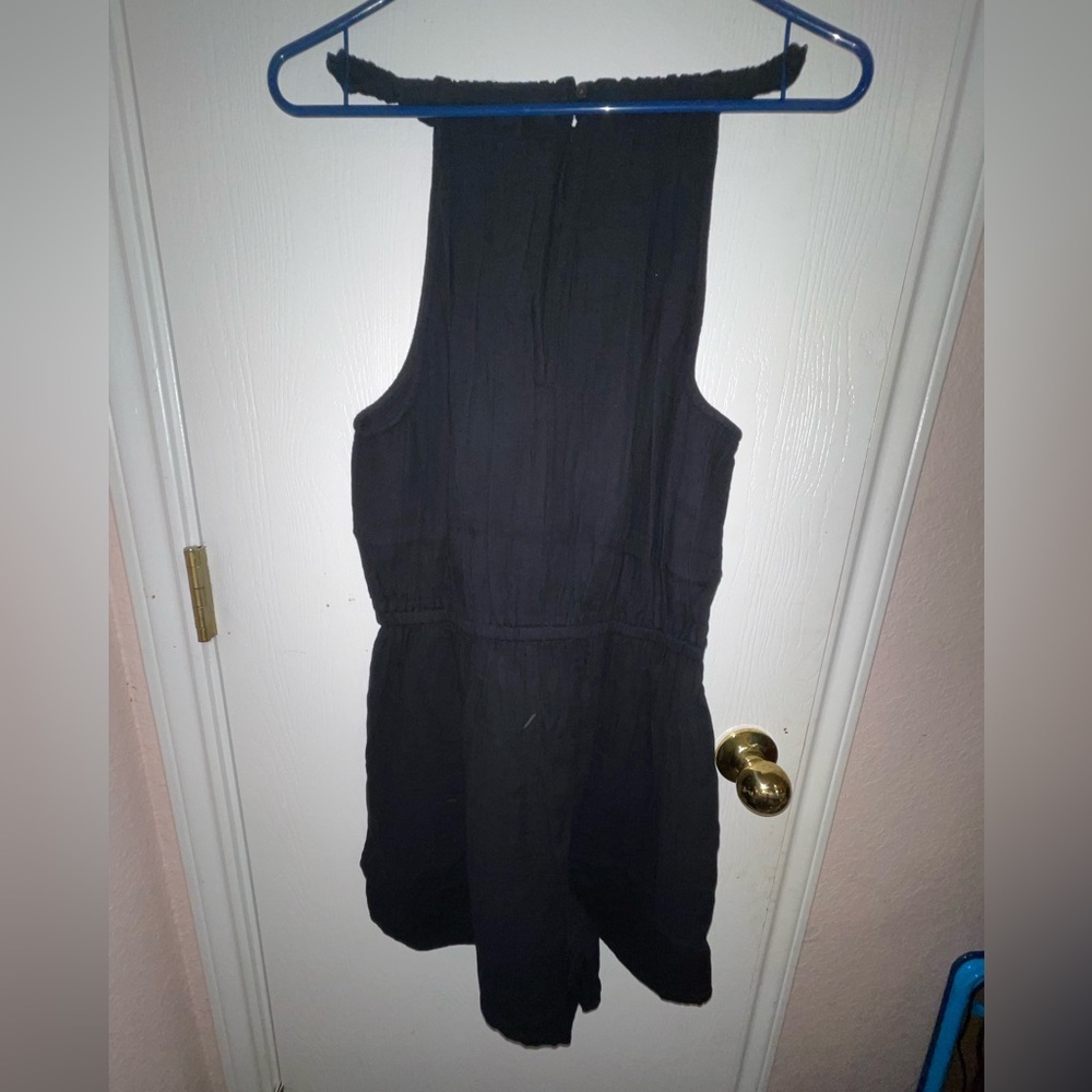 Women’s Gap Black Gauze Halter Romper Black Size Small NWT - Picture 9 of 12
